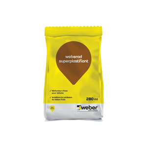 WEBERAD SUPERPLASTIFIANT 280ml ADJUVANT REDUCTEUR D'EAU ET PLASTIFIANT